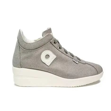 Agile by Rucoline sneaker with wedge gray color article 0226-83013 226 A VORTICE