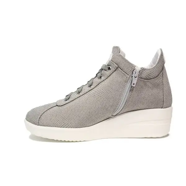 Agile by Rucoline sneaker with wedge gray color article 0226-83013 226 A VORTICE