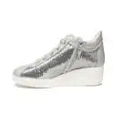 Agile by Rucoline sneaker with wedge silver color with paillettes article 0226-83032 226 A DORA STAR