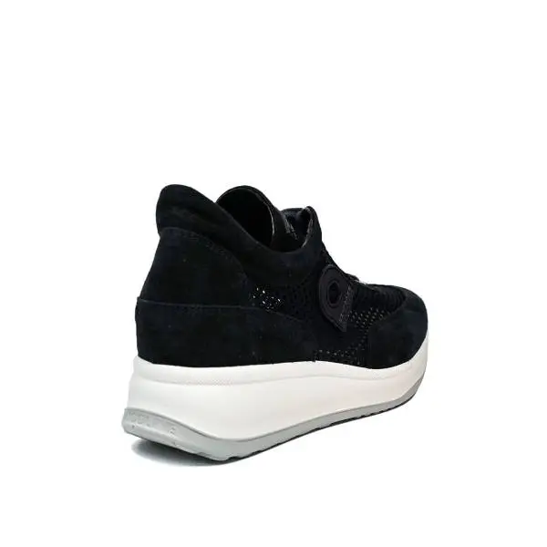 Agile by Rucoline sneaker perforated with wedge blu color article 1304-82627 1304 A CHAMBERS LEON