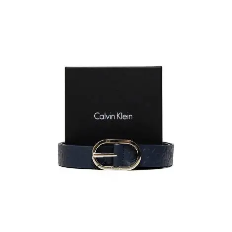 Calvin Klein K60K602239 448 women's blue leather belt