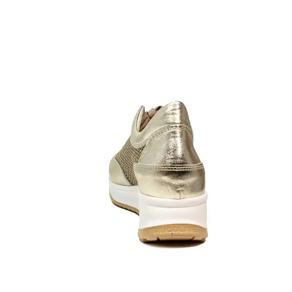 Agile by Rucoline sneaker traforata con zeppa color oro articolo 1304-82983 1304 A NETLAM