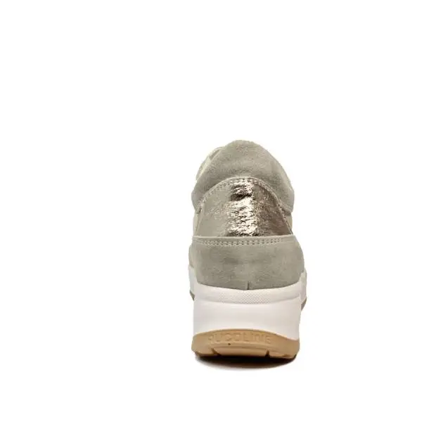 Agile by Rucoline sneaker stringata con zeppa color oro articolo 1304-83012 1304 A MICRO RIND