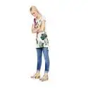 Desigual 73T2EE8 1010 t-shirt white woman with multicolored print
