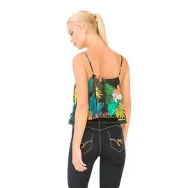 Desigual 74M2WC1 2000 top woman with tropical print, multicolored