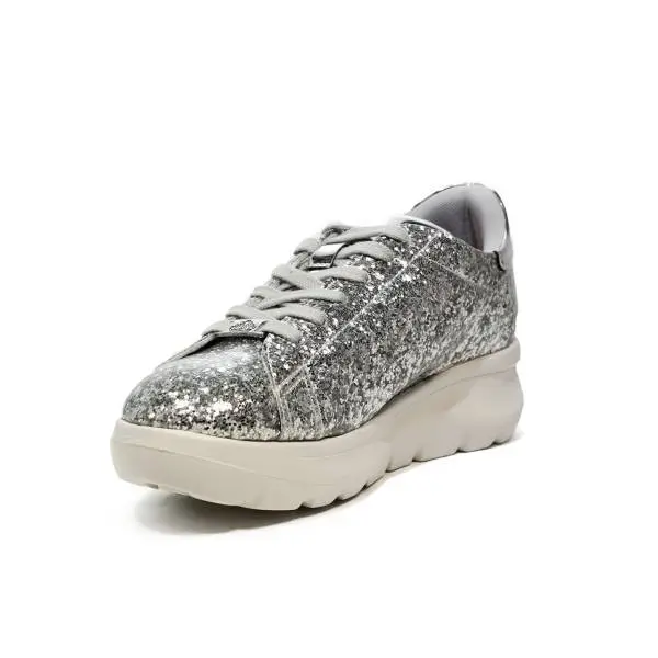Fornarina sneaker for women with wedge silver color article PE17VH9545G090 VENERE SILVER CAPRI