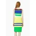 Desigual 73V2WX8 5020 vestito corto donna a righe con girocollo multicolore