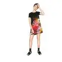 Desigual 71V2EX0 2000 vestito corto donna con stampa floreale multicolore