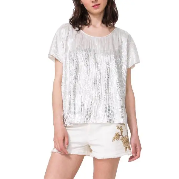 Desigual 71T2GH7 2015 t shirt donna color argento