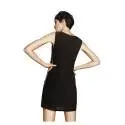 Desigual 71V2GB9 2000 vestito corto donna con paillettes e dettagli dorati in contrasto, color nero