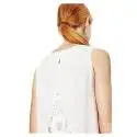 Desigual 73T25G0 1015 t-shirt donna con stampa all over metallizzata, color bianco