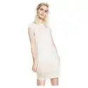 Desigual 72V2EK2 1006 vestito corto donna con scollatura sulla schiena, color bianco