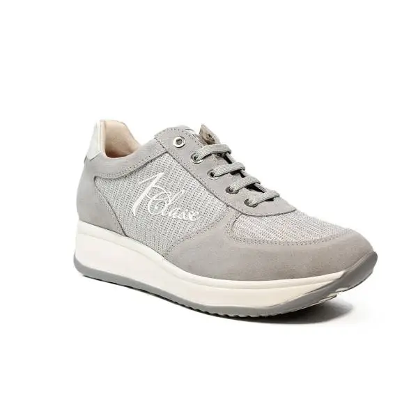 Alviero Martini 1 Classe sneaker for women in leather silver color article CRG1 H100
