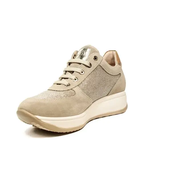 Alviero Martini 1 Classe sneaker for women in leather beige color article CRM2 D102