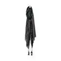 Desigual 71W9GC6 2000 woman scarves with flowers and tassels on the corners, black