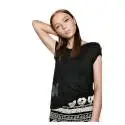 Desigual 71T2GB1 2000 t-shirt donna oversize, decorata con borchie, color nero