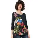 Desigual 71T2GH6 5001 women's t-shirt with 3/4 sleeves, blue