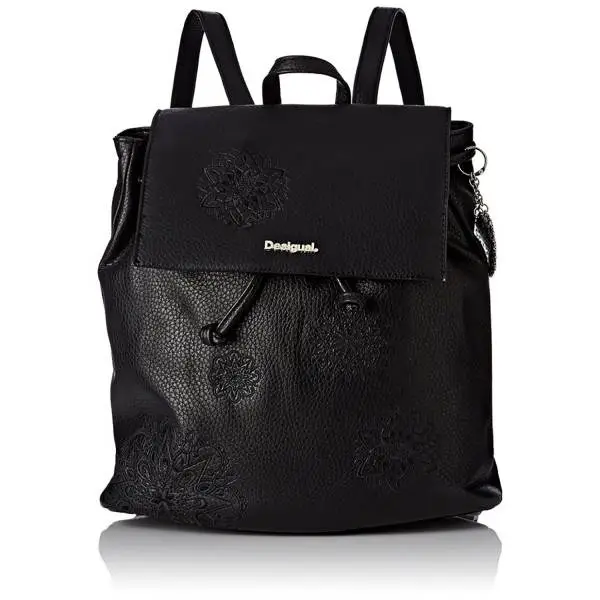Desigual 72X9ER1 2000 black polyurethane and polyester backpack