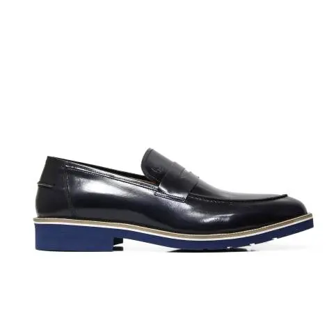 Rogal's 723 BLU elegant men's loafers, blue