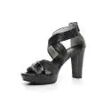 NERO GIARDINI P717551D 100 NERO sandalo donna in pelle color nero