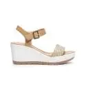 NERO GIARDINI P717710D 639 GOLD sandal with wedge, gold color
