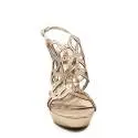 Ikaros sandal jewel with high heels powder color article B 2713 NUDE