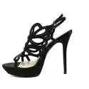 Ikaros sandalo gioiello elegante con tacco alto colore nero articolo B 2713 NERO