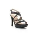 NERO GIARDINI P717890DE 100 NERO sandalo elegante donna, con strass color nero