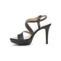 NERO GIARDINI P717890DE 100 NERO sandalo elegante donna, con strass color nero