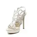 Ikaros sandalo gioiello elegante con tacco alto colore argento articolo B 2713 ARGENTO
