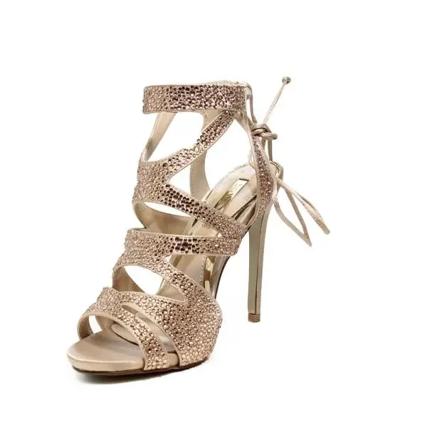 Ikaros sandalo gioiello elegante con tacco alto color cipria articolo B 2727 NUDE