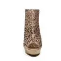 Ikaros sandal ankle boot jewel with high heels powder color article B 2718 NUDE