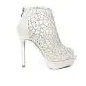 Ikaros sandal ankle boot jewel with high heels white color article B 2718 BIANCO SPOSA
