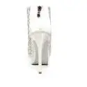 Ikaros sandalo tronchetto gioiello elegante spuntato con tacco alto color bianco articolo B 2718 BIANCO SPOSA