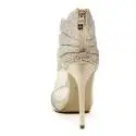 Ikaros sandalo tronchetto gioiello elegante spuntato con tacco alto colore oro articolo B 2608 ORO