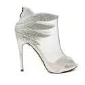 Ikaros sandalo tronchetto gioiello elegante spuntato con tacco alto colore argento articolo B 2608 ARGENTO