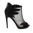 Ikaros sandal ankle boot jewel with high heels black color article B 2608 NERO