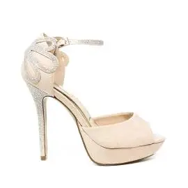 Ikaros sandalo gioiello elegante con tacco alto color cipria articolo B 2708 NUDE