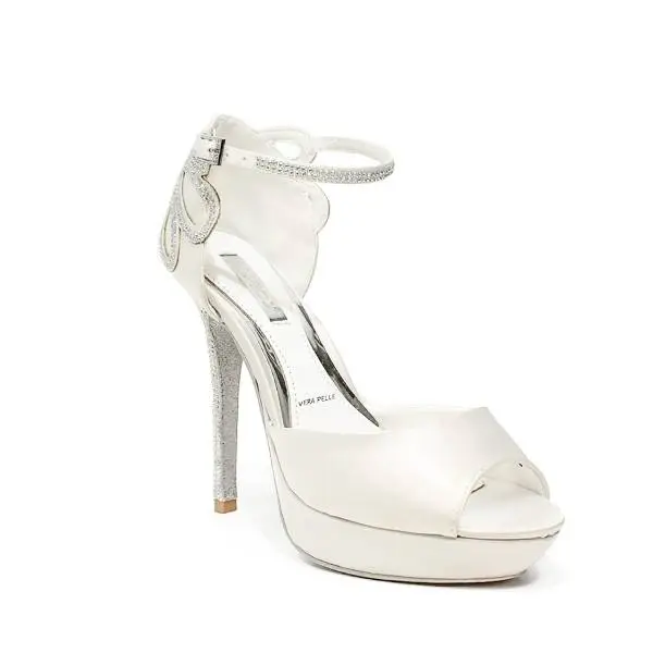 Ikaros sandalo gioiello elegante con tacco alto colore bianco articolo B 2708 BIANCO