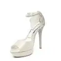 Ikaros sandal jewel with high heels white color article B 2708 BIANCO