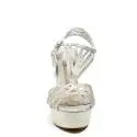Ikaros sandal jewel with high heels silver color article B 2716 ARGENTO