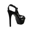 Ikaros sandalo gioiello elegante con tacco alto colore nero articolo B 2716 NERO
