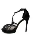 Ikaros sandalo gioiello elegante con tacco alto colore nero articolo B 2724 NERO