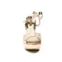 Ikaros sandal mirrored material with high heels champagne color article B 2707 CHAMPAGNE