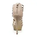 Ikaros sandalo tronchetto gioiello elegante con tacco alto colore naturale articolo B 2711 NUDE
