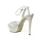 Ikaros sandal jewel with high heels silver color article B 2714 ARGENTO