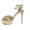Ikaros sandal jewel with high heels gold color article B 2714 ORO