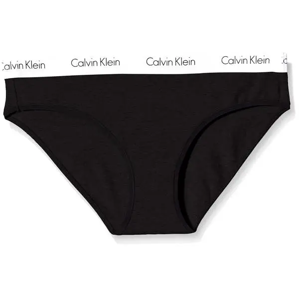 Calvin Klein QD3584E-001 BLACK slip black women, 2 per pack