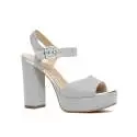 NERO GIARDINI P717861DE 705 ICE sandal elegant woman with thick heel, ice-colored