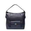 Mario Valentino VBS1M202 ANEMONE BLU borsa donna in ecopelle color blu con tasca multiuso esterna